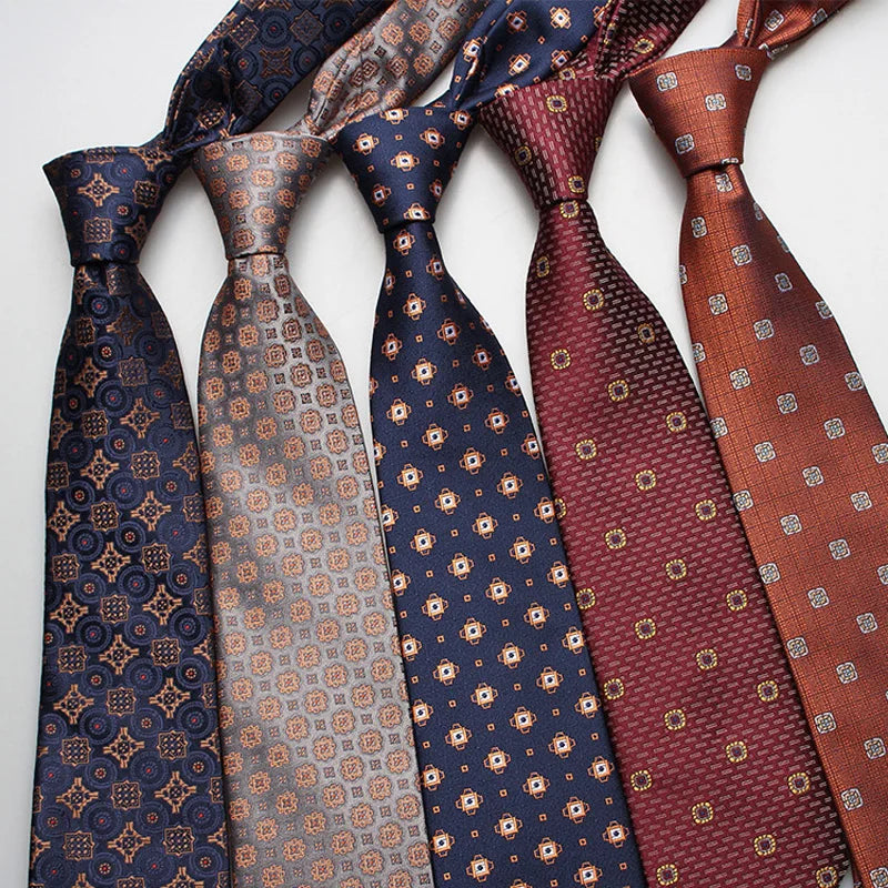 Cravate à motifs en jacquard - 8 cm - Evan