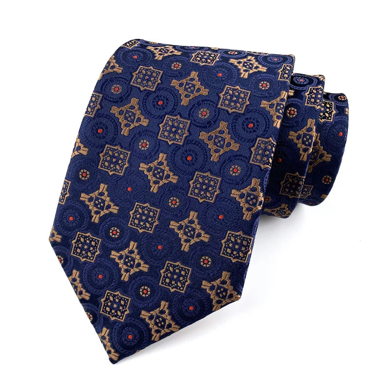 Cravate à motifs en jacquard - 8 cm - Evan